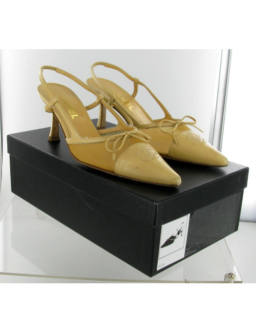 High Sandals CHANEL beige t36