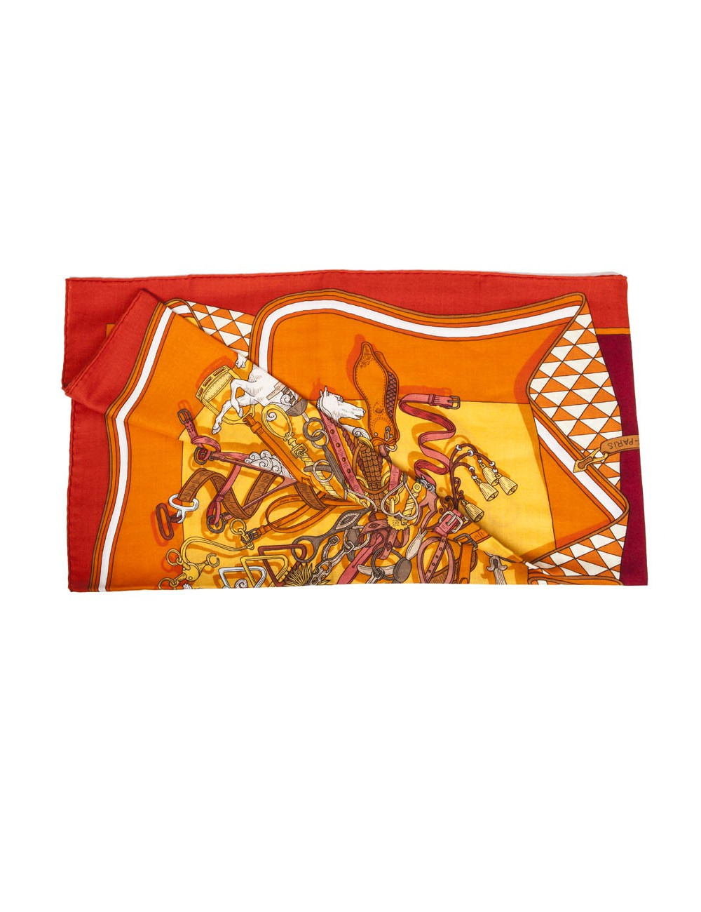 HERMES 'Bouquets Sellier' shawl in multicolored cashmere and silk