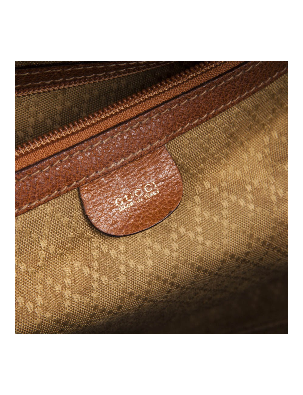 Sac mallette de Weekend GUCCI en cuir gold Vintage