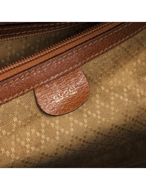 Sac mallette de Weekend GUCCI en cuir gold Vintage