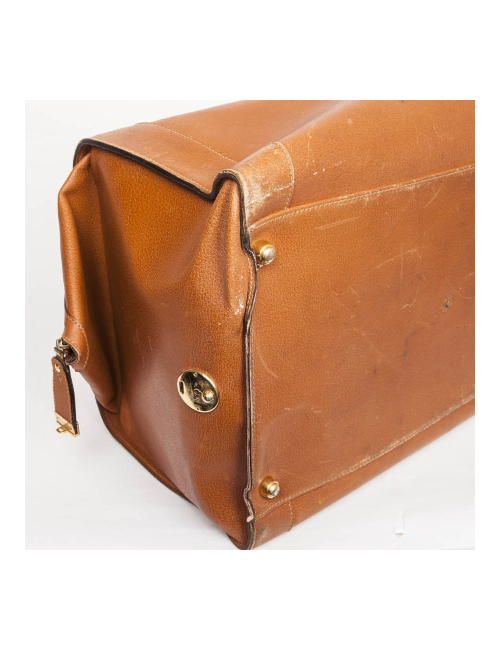 Sac mallette de Weekend GUCCI en cuir gold Vintage