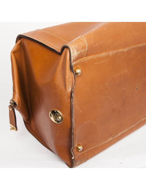 Sac mallette de Weekend GUCCI en cuir gold Vintage