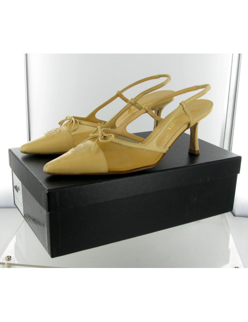 High Sandals CHANEL beige t36