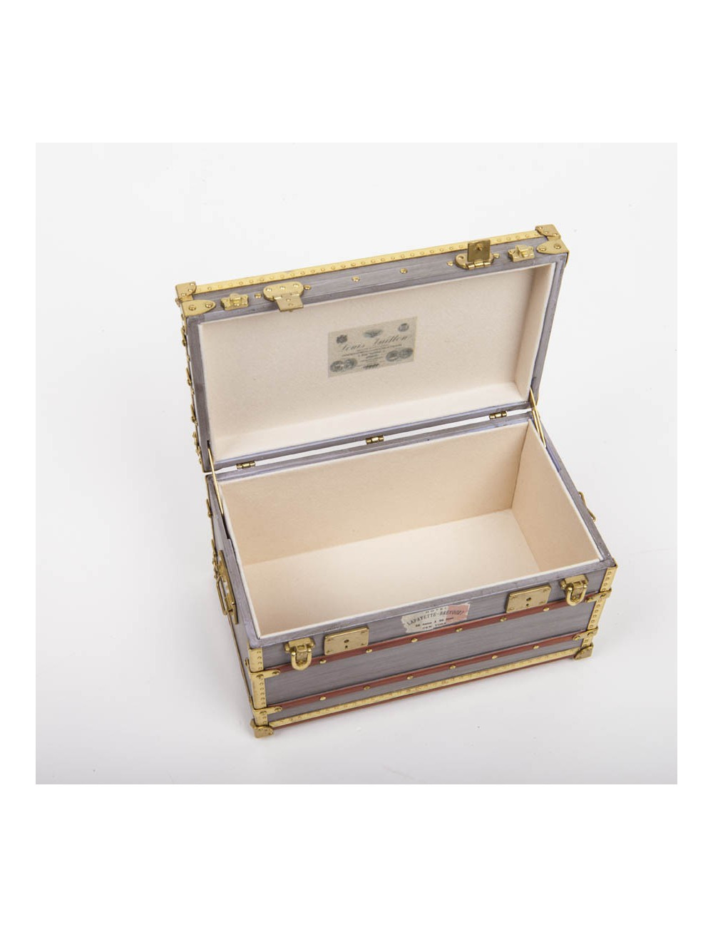 Mini malle LOUIS VUITTON grise 