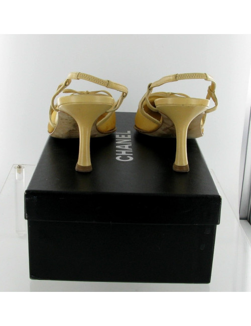 High Sandals CHANEL beige t36