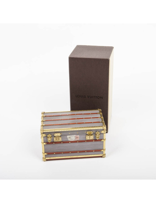 Mini malle LOUIS VUITTON grise 