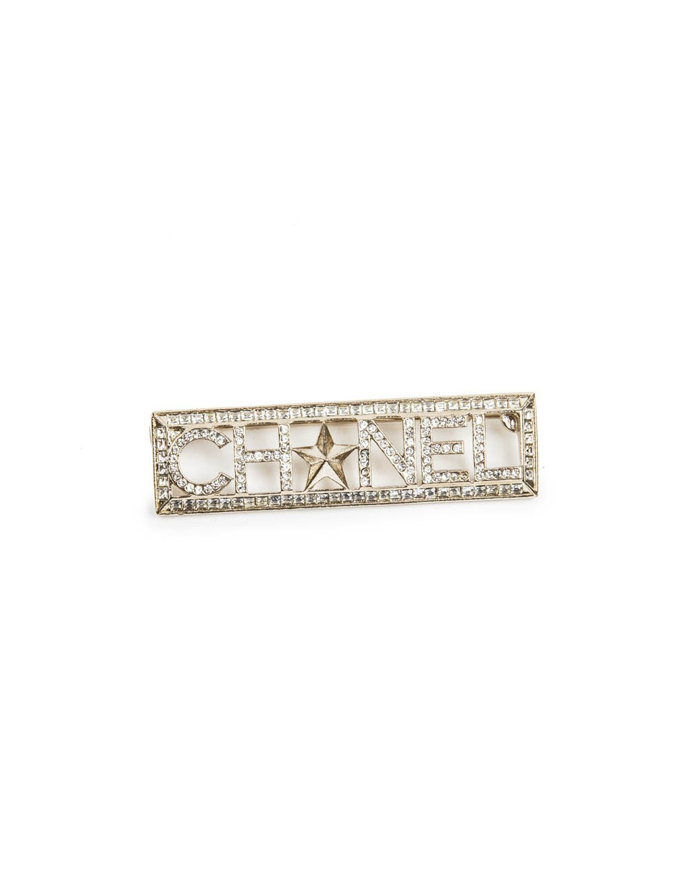 Broche "Paris-Dallas" avec strass