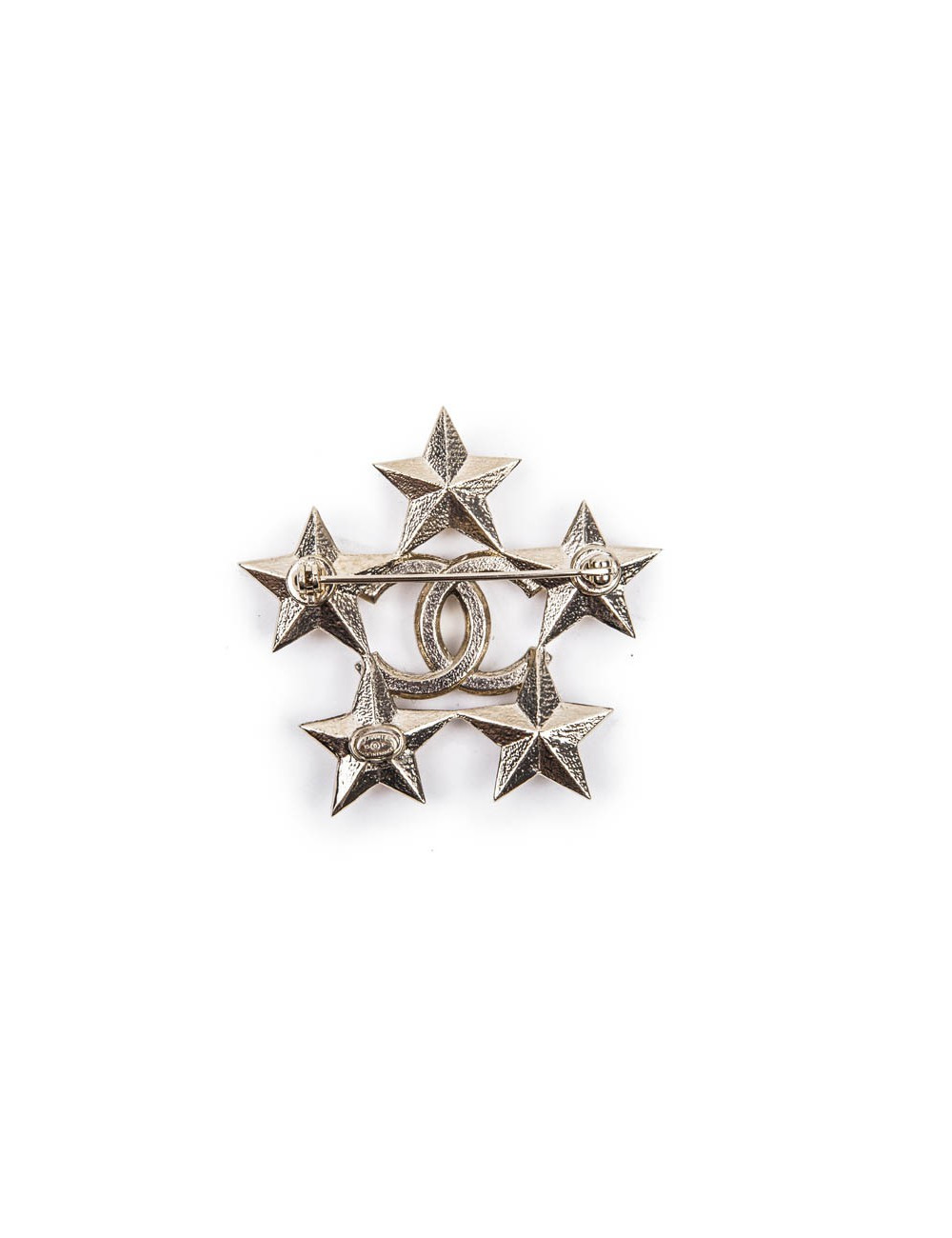 Broche "Paris-Dallas" CHANEL  avec double C  au centre strass
