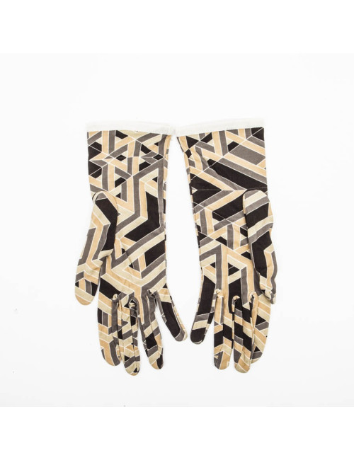 Gants HERMES emblème "carré cube