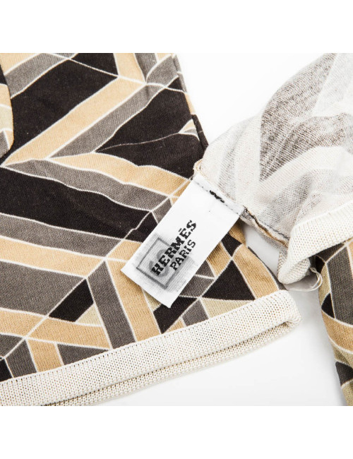 Gants HERMES emblème "carré cube