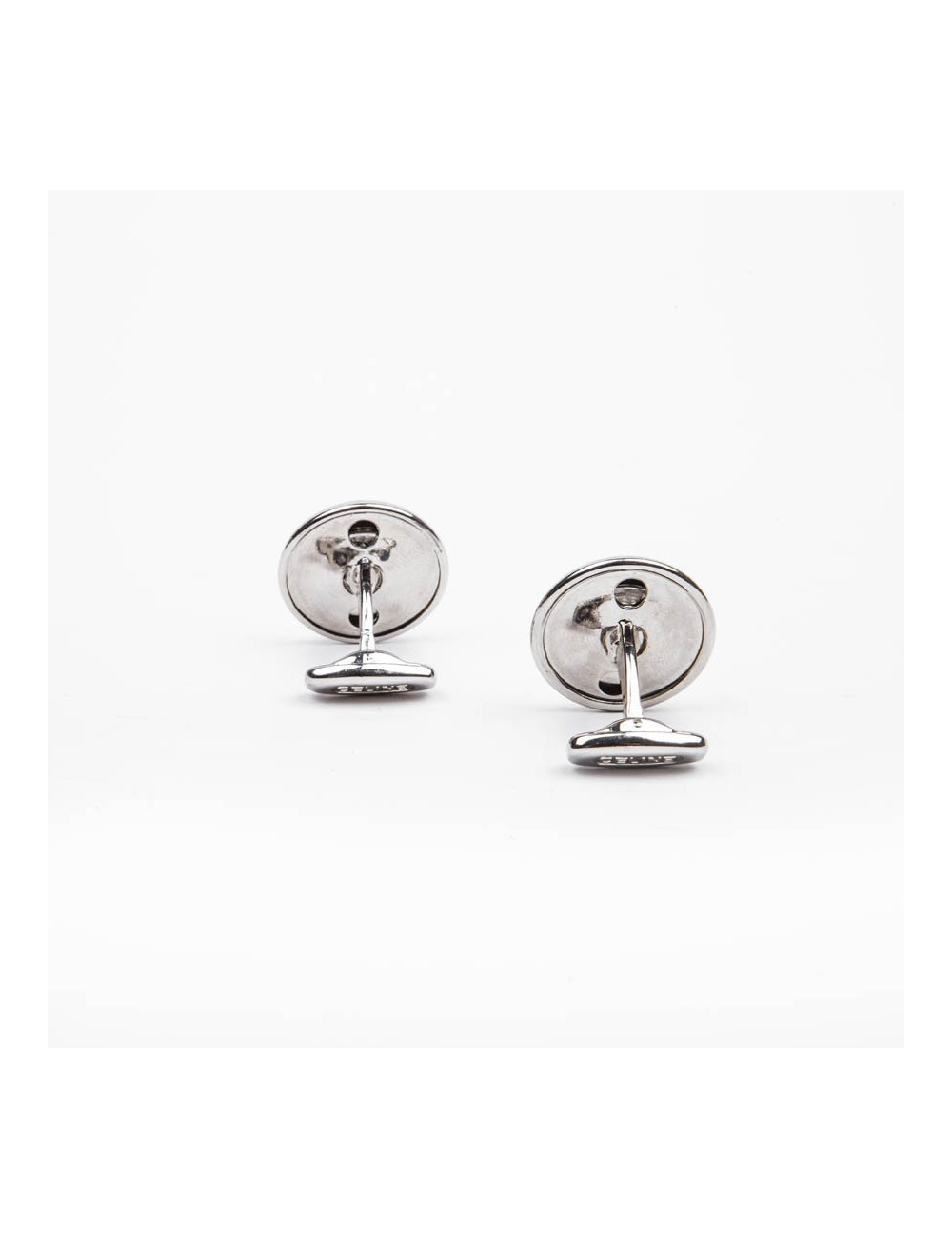 CELINE vintage cufflinks in sterling silver and mother of pearl