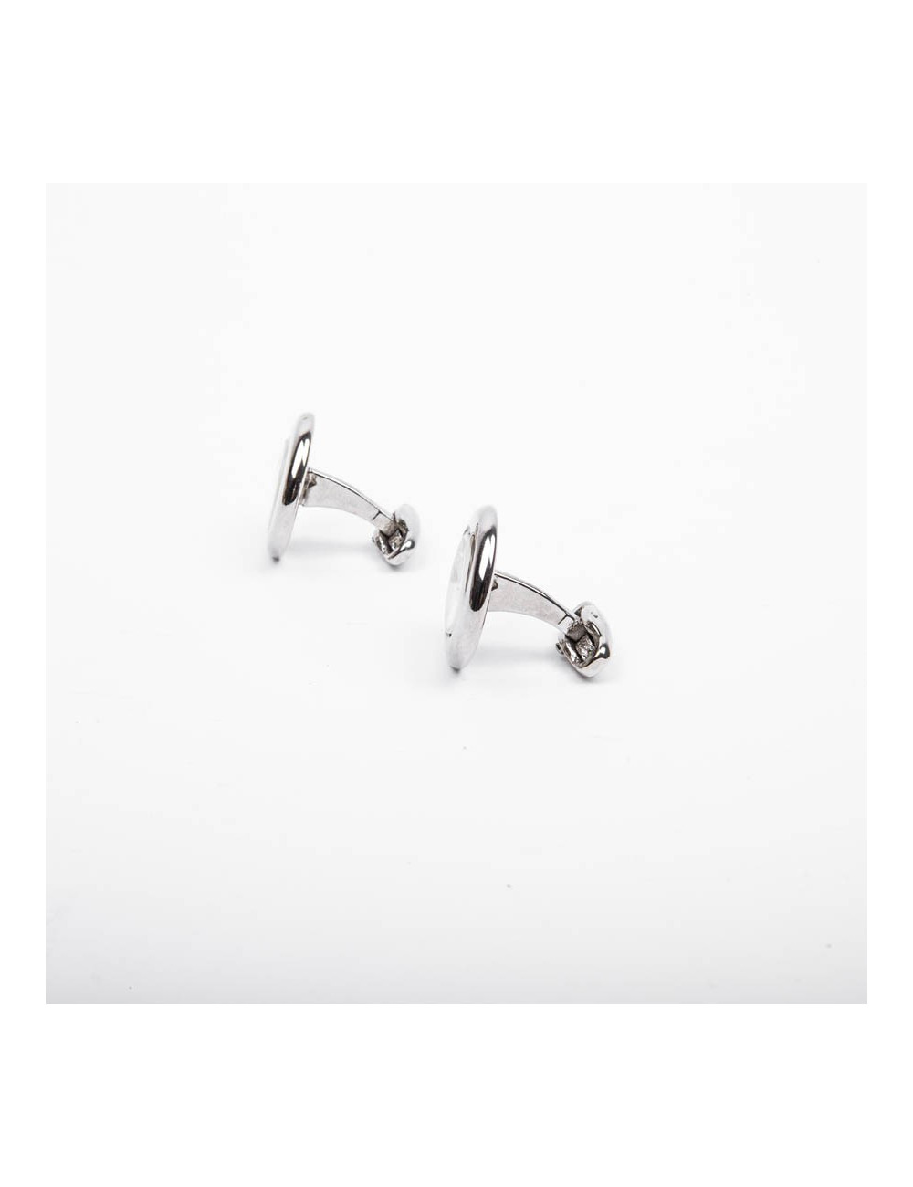 CELINE vintage cufflinks in sterling silver and mother of pearl