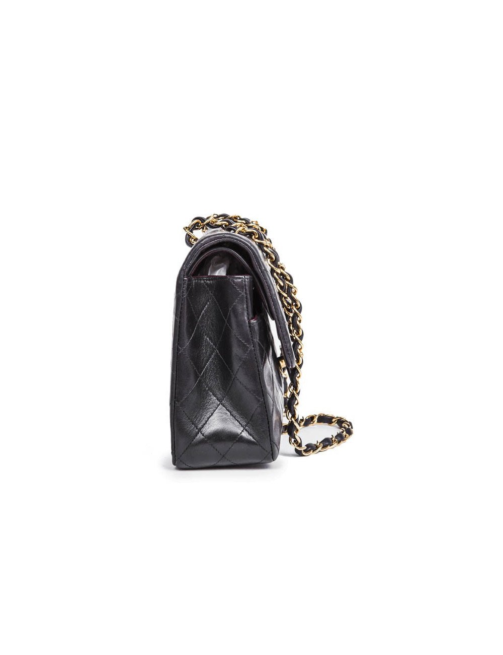Sac timeless CHANEL en cuir d'agneau noir 