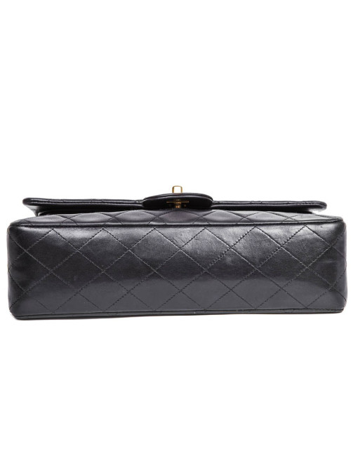 Sac timeless CHANEL en cuir d'agneau noir 