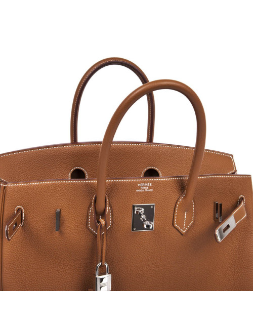 sac Birkin 35 HERMES  cuir togo gold