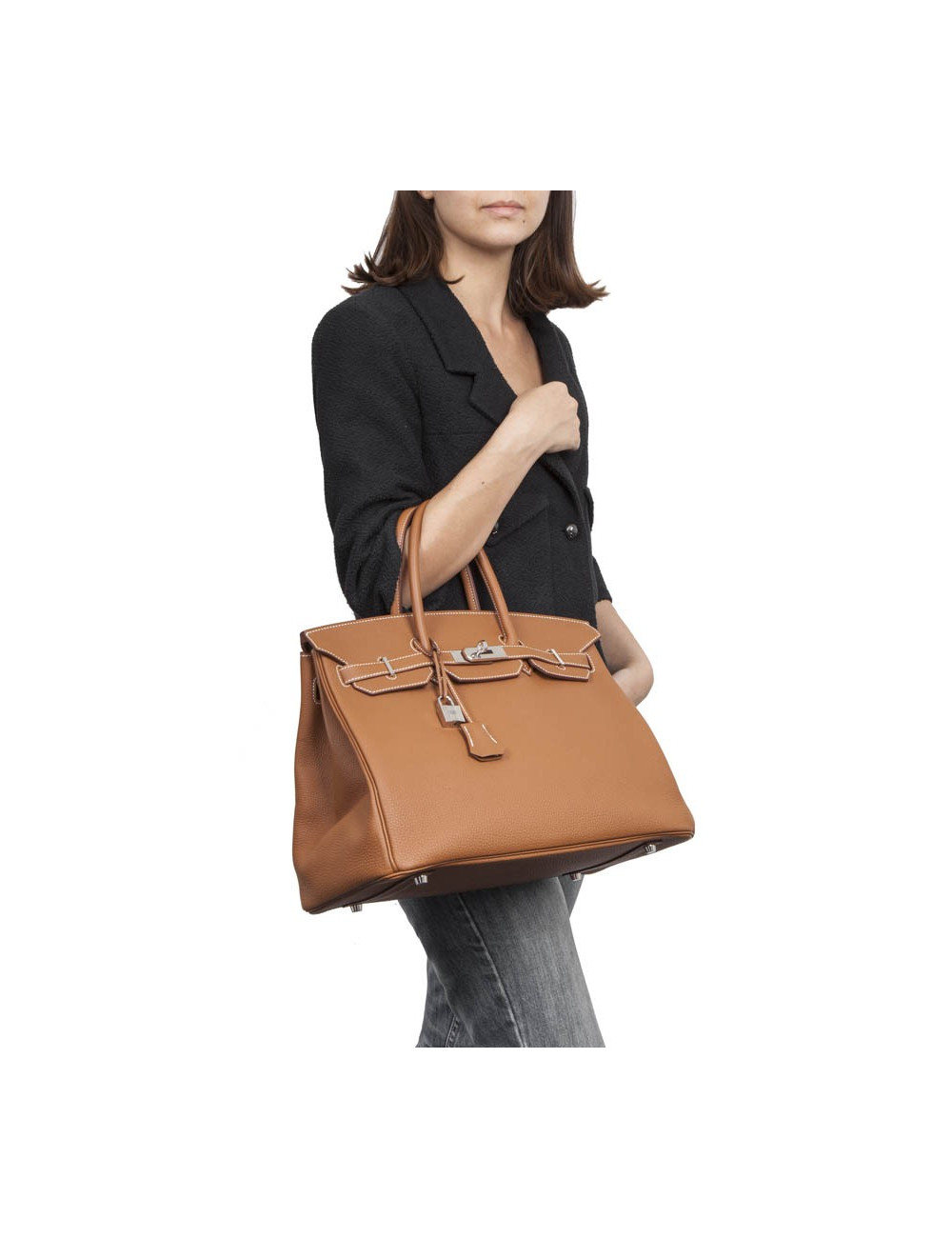 sac Birkin 35 HERMES  cuir togo gold