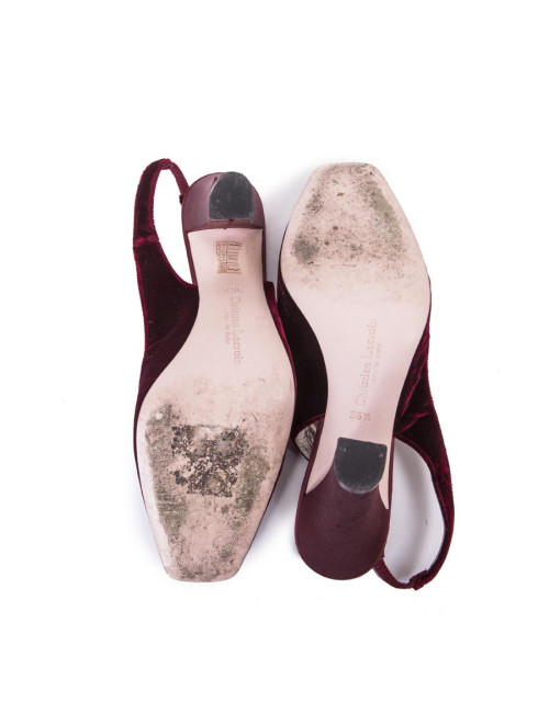 Sandales hautes  T36.5 CHRISTIAN LACROIX rouge cardinal 