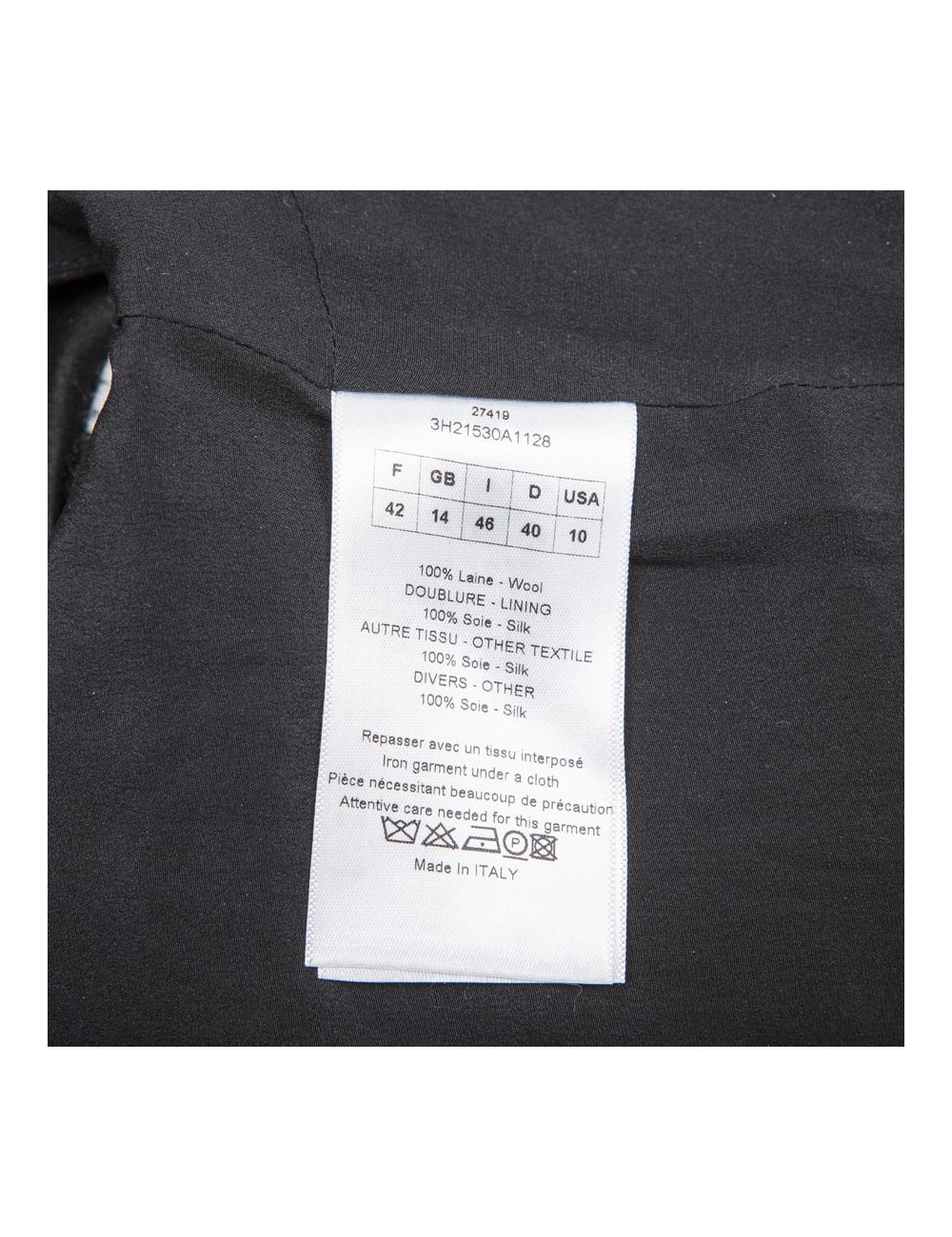 DIOR set top 42FR and clutch in black and white houndstooth fabric