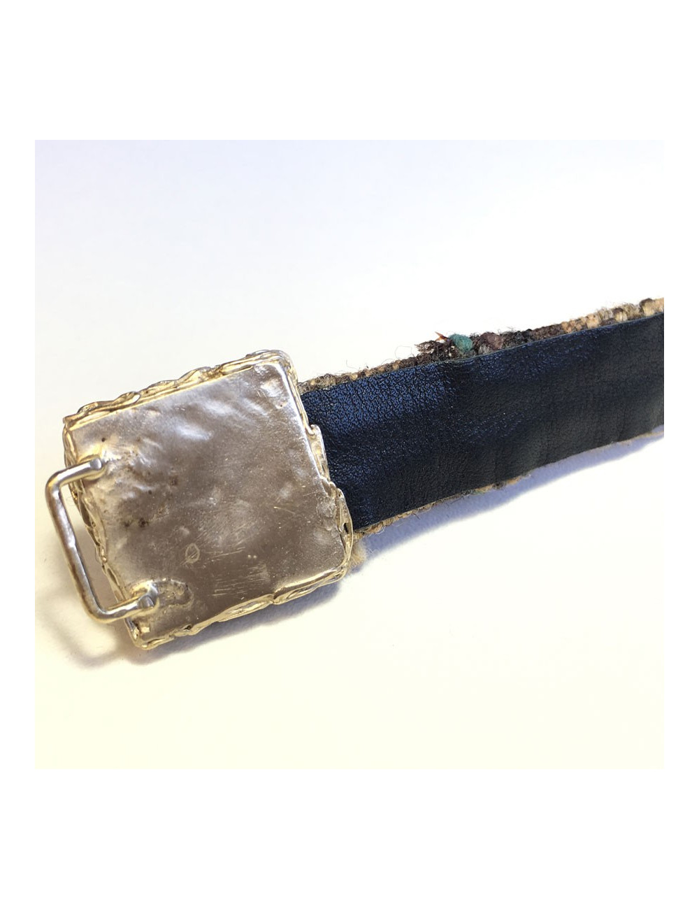 Ceinture "Paris-Edimbourg" CHANEL en tissu écossais marron