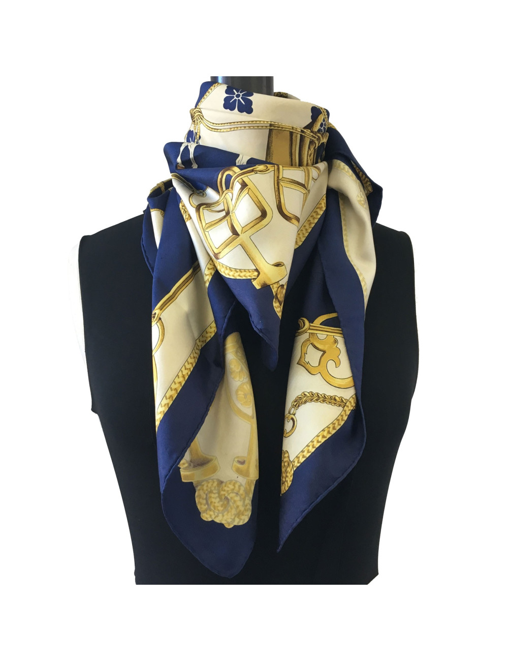 Carré HERMES 90 x 90 "Equitation japonaise"