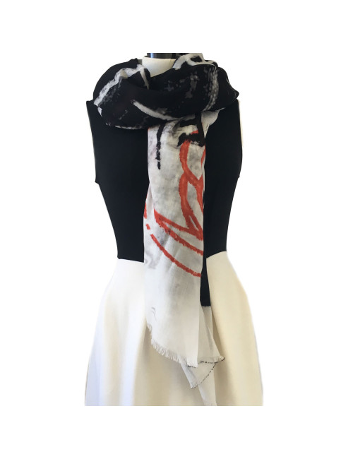 Châle CHANEL Graffitis en cachemire
