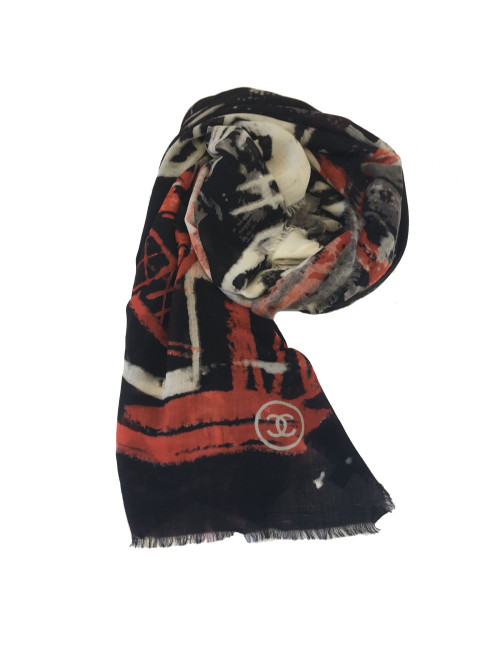 Châle CHANEL Graffitis en cachemire