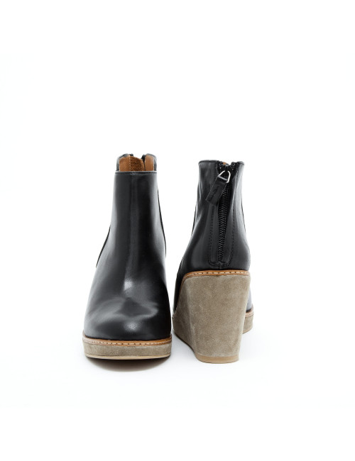 Bottines compensées ANTHOLOGY cuir noir T38