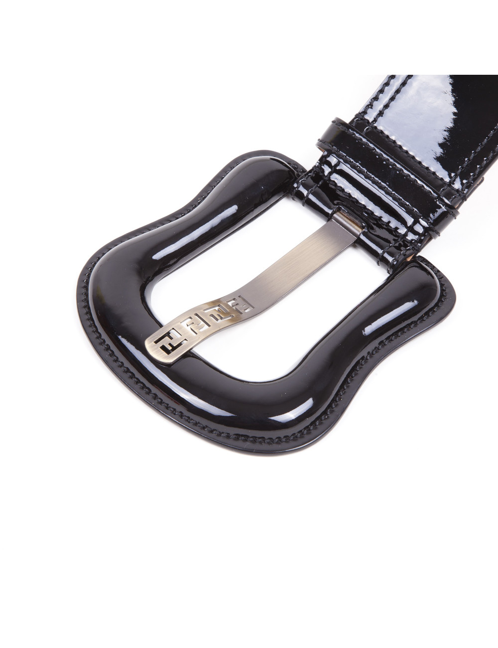 FENDI Belt in Black Patent Leather Size 80EU