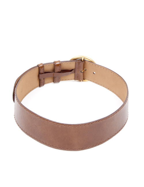 PRADA belt in brown leather size 80EU