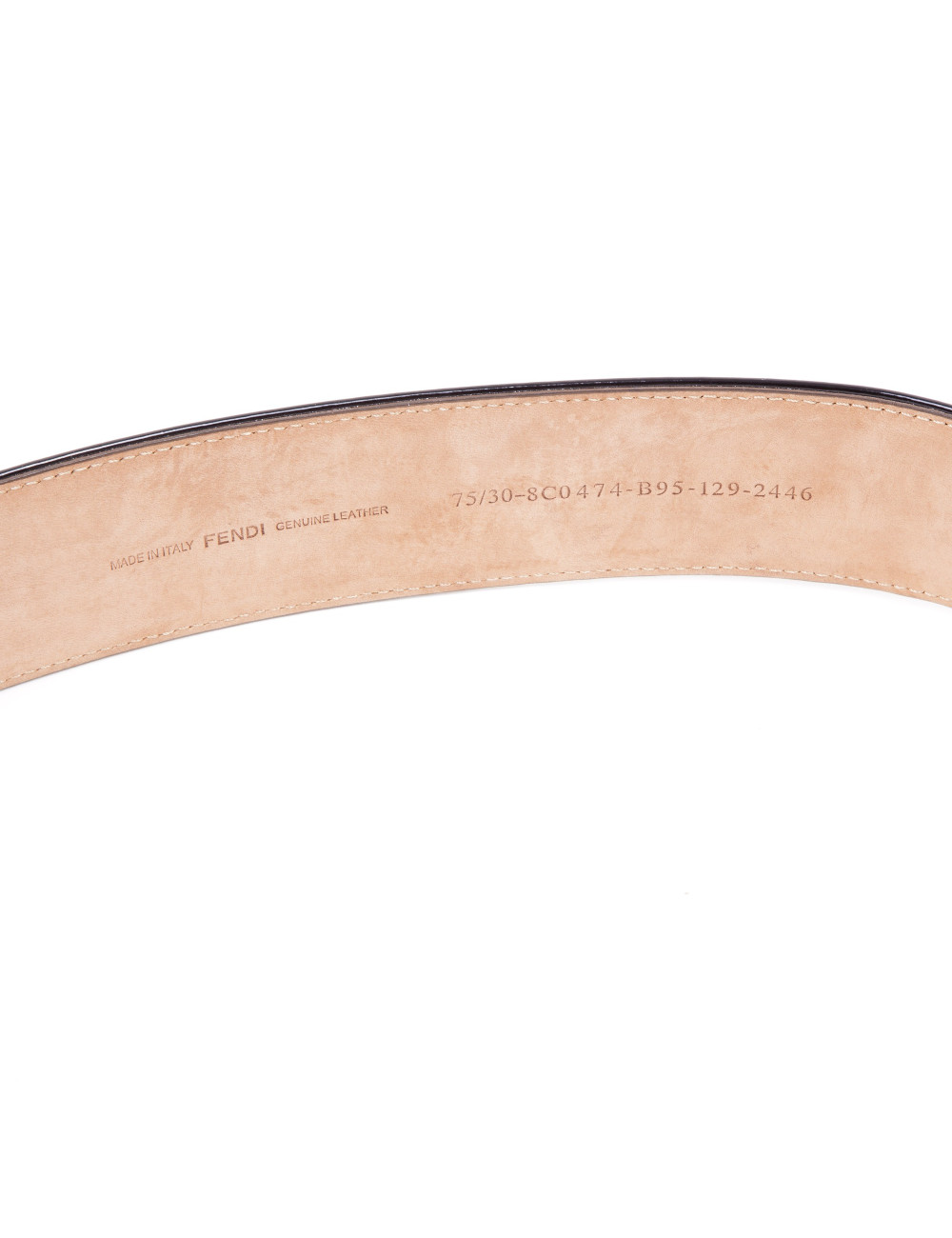 FENDI T75 black patent leather belt