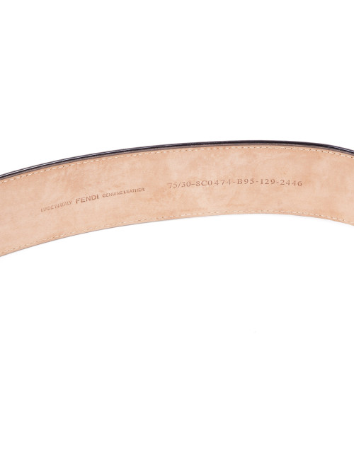 FENDI T75 black patent leather belt