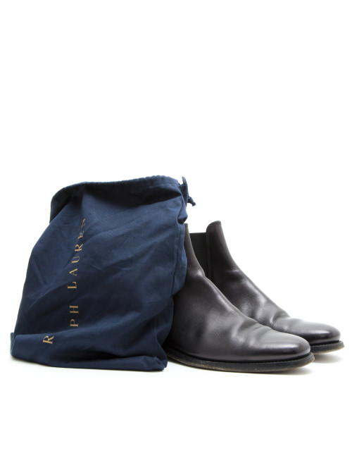 Bottines RALPH LAUREN cuir noir 