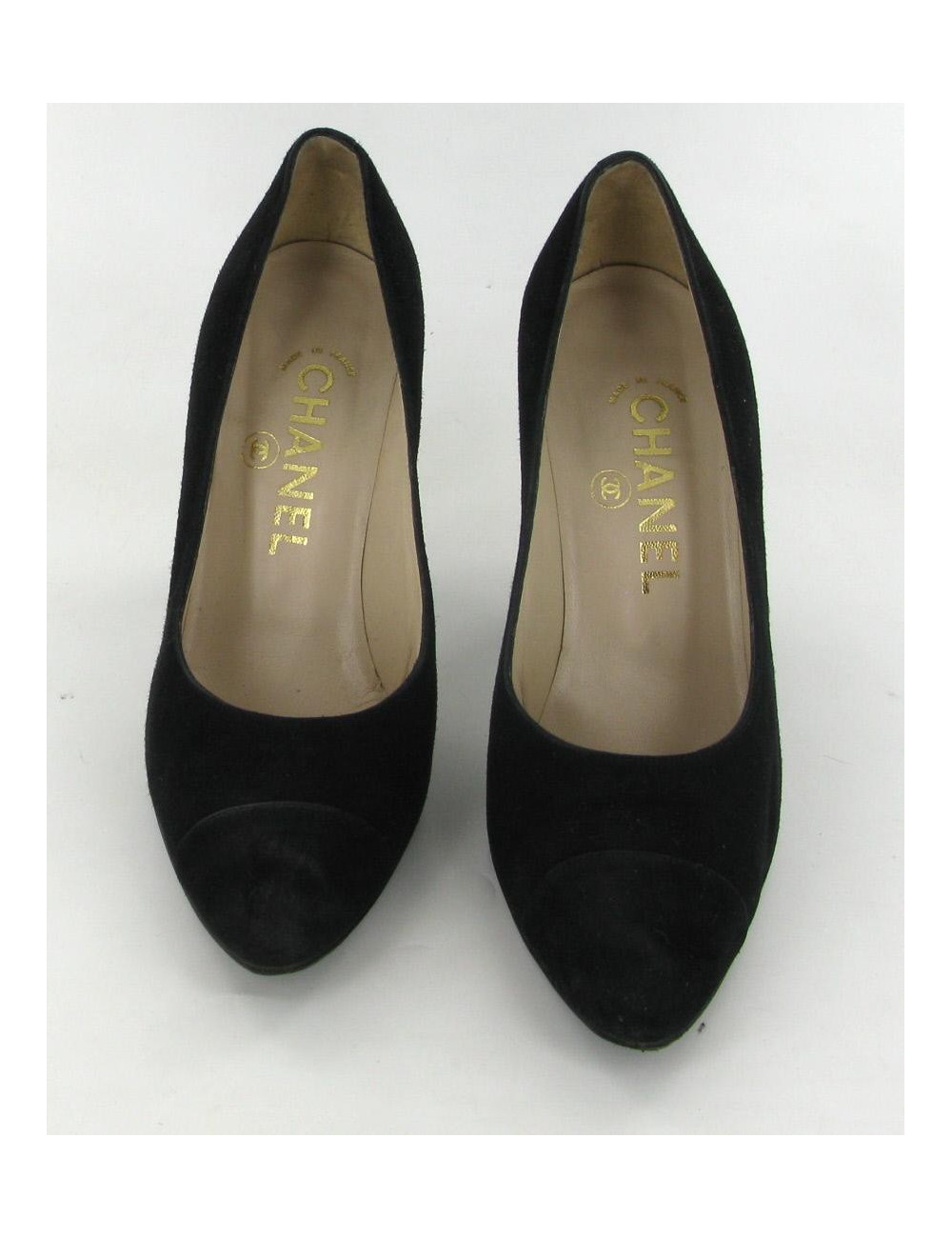 Escarpins CHANEL T37 en daim noir