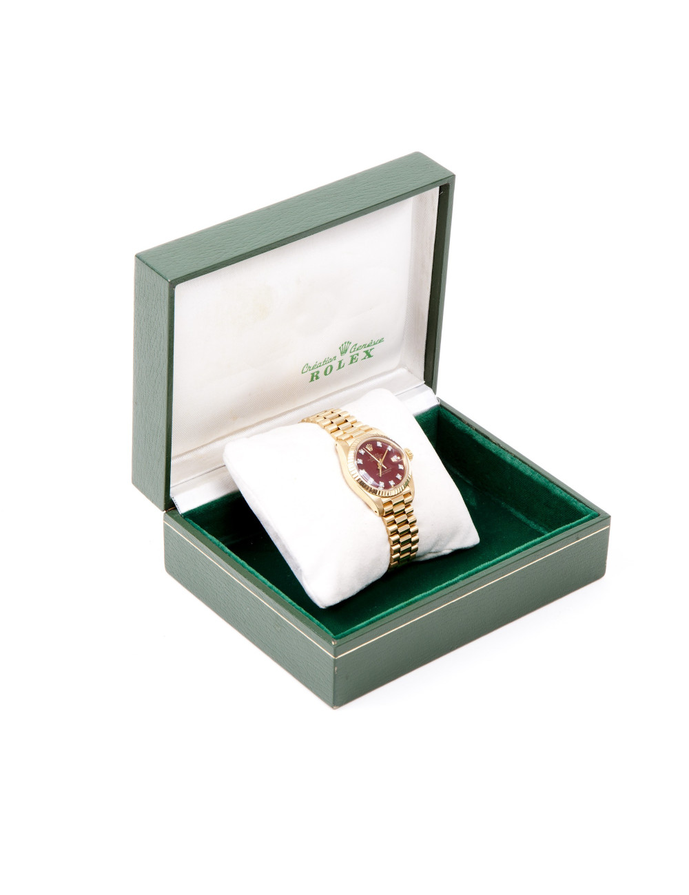 Montre ROLEX pour femme or jaune et diamants