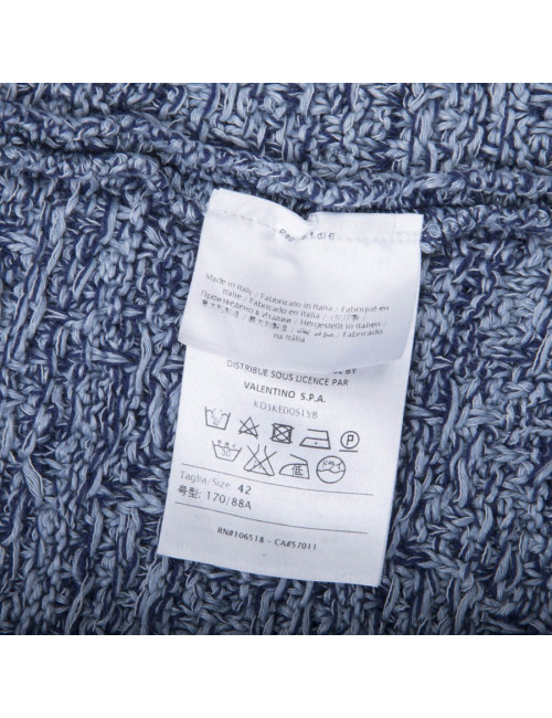 MISSONI Jacket in blue jeans and white tweed size 38FR