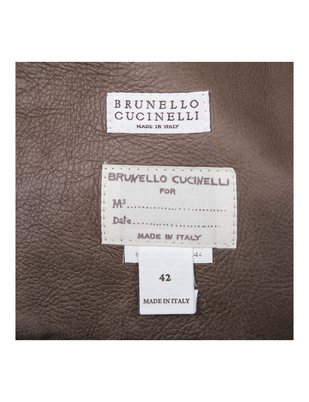 Veste BRUNELLO CUCINELLI en mouton marron T38