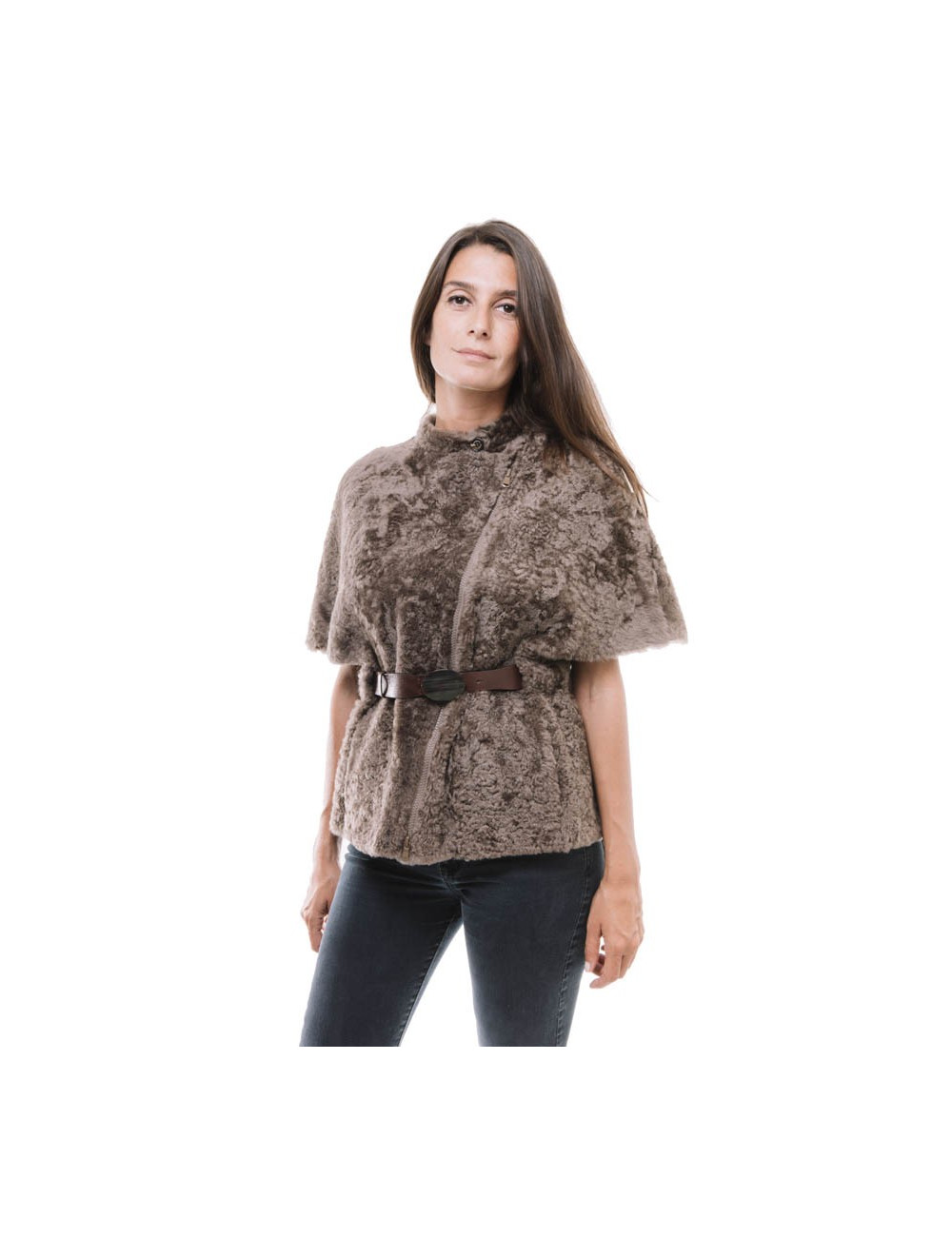 Veste BRUNELLO CUCINELLI en mouton marron T38