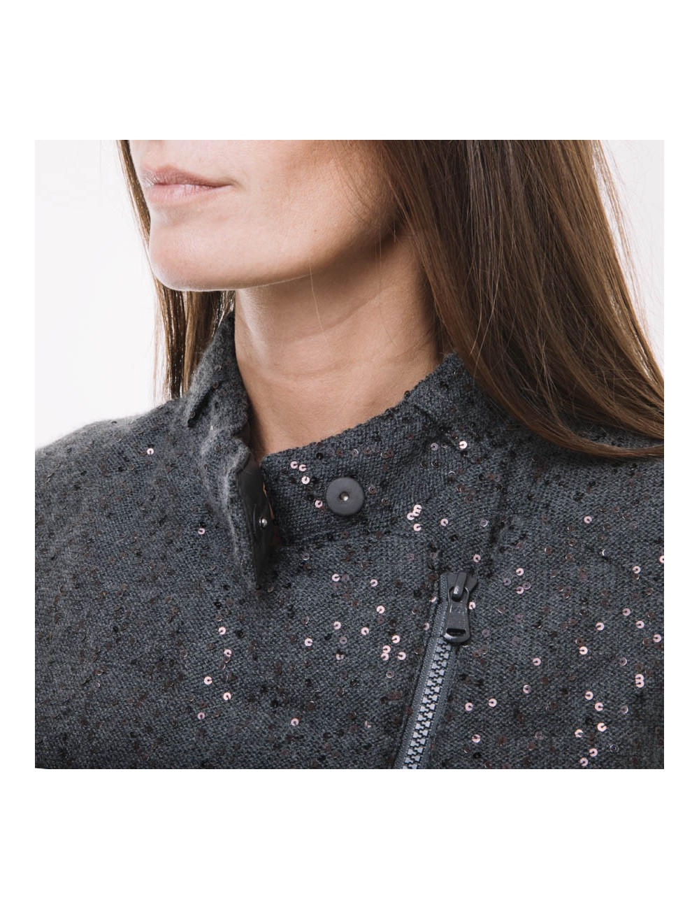 Gilet sans manches Brunello cucinelli gris avec sequins