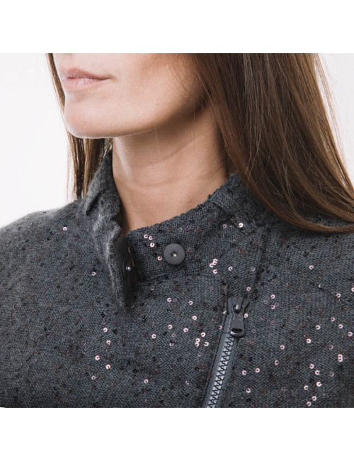 Gilet sans manches Brunello cucinelli gris avec sequins