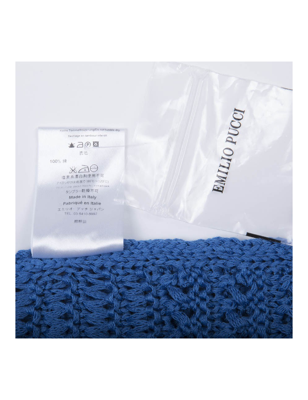 Tunique EMILIO PUCCI  T S  en crochet bleu