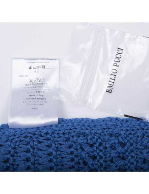 Tunique EMILIO PUCCI  T S  en crochet bleu