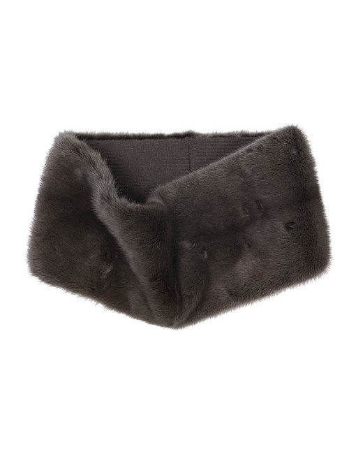 N8 round neck in taupe color mink