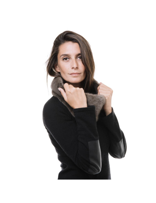 Col N8 en vison taupe 