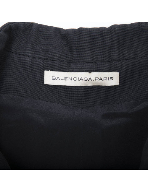 BALENCIAGA jacket in black gros grain size 38FR