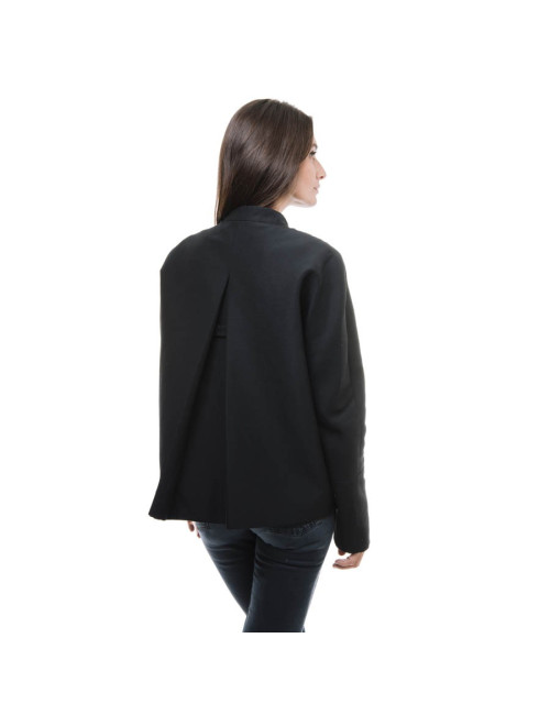 BALENCIAGA jacket in black gros grain size 38FR