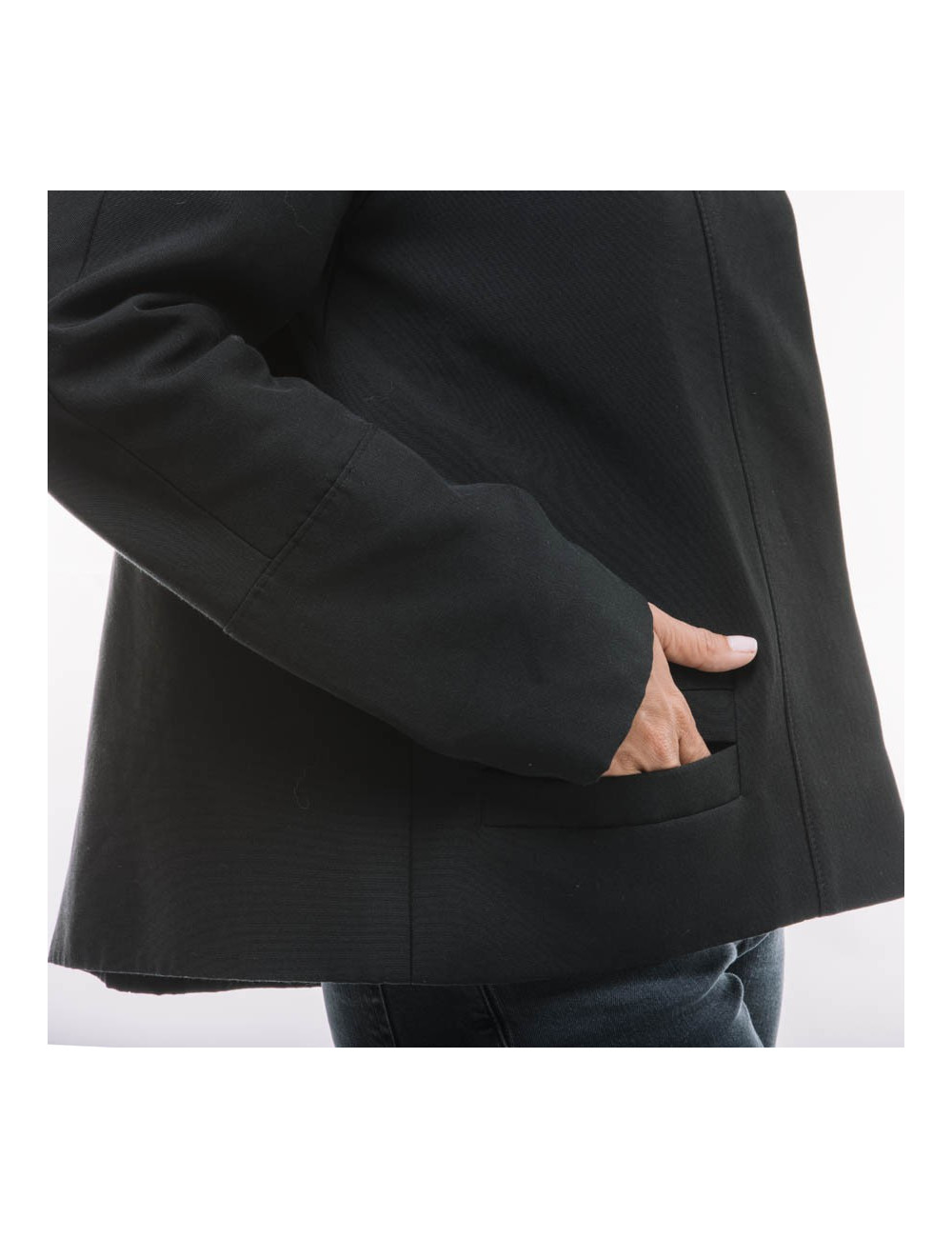 BALENCIAGA jacket in black gros grain size 38FR