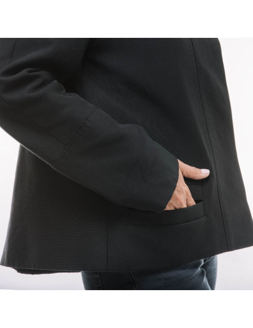 BALENCIAGA jacket in black gros grain size 38FR