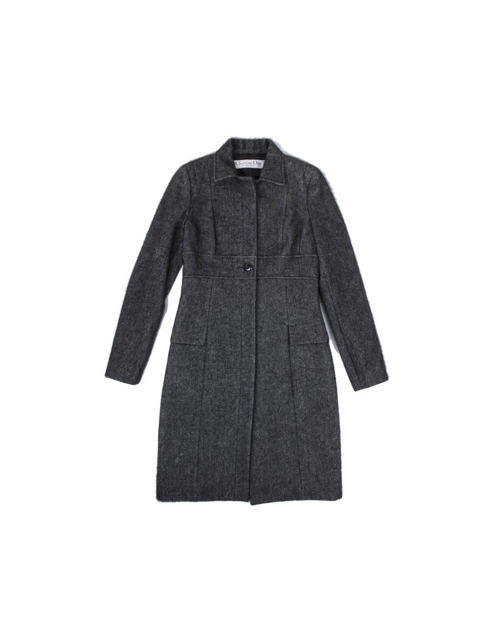 Manteau CHRISTIAN DIOR chiné gris