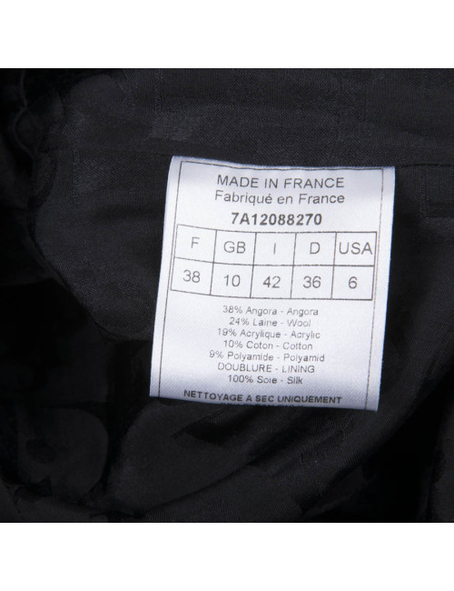 Manteau CHRISTIAN DIOR chiné gris T38