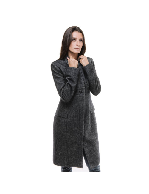 Manteau CHRISTIAN DIOR chiné gris T38